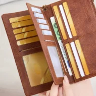 Women's Retro Style RFID Blocking Tri-fold Wallet - Image 10