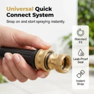 🥳2026 HOT SALE🥳💞50K+ SOLD!🔫🧼 50% OFF! Turbo Power Water Nozzle – Concentrated jet for tough grime, gentle fan for flowers. Brass connector, leak‑free. Wash at home, save big on car washes. 🚗💨 - Image 6