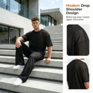 🎁2026 New Arrivals 50% OFF💥Men's T-Shirt & Wide-Leg Pants 2-Piece Set - Image 3