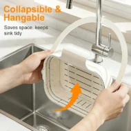 Collapsible Faucet-Hanging Sink Strainer Basket - Image 6