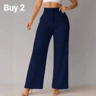 Women’s Solid Color Casual Wide Leg Pants - Image 23