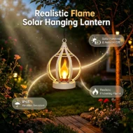 Realistic Flame Solar Hanging Lantern