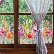 💐Time-limited Special💞Colorful Floral Bouquet Window Sticker🖼️(Cut to size freely) - Image 12
