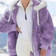 🎁Christmas Hot Sale 49% OFF🎄Hooded Fleece Jacket with Shearling Lining❄️ - Image 5