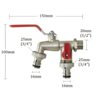 🔥 FLASH SALE: 50% OFF! ⚙️ Universal Stainless Steel Double Outlet Garden Faucet – Independent Valves, Heavy-Duty & Easy Install 🚰 - Image 3
