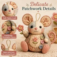 🎁Hot sale🧵Handcrafted Vintage Mouse Plush Sewing Kit - Image 5