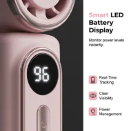 Portable Clip-On Fan with LED Display - Image 2