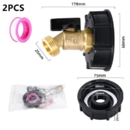 IBC Tote Tank Adapter with Brass Ball Valve - Image 18