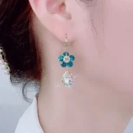 💖 Fashion Flower Crystal Earrings - Image 7