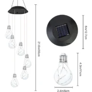 🌠50% OFF💡Outdoor Colorful LED Solar-Powered Light Bulb Wind Chimes - Image 8