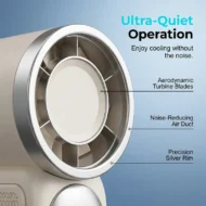 🌬️ LIMITED-TIME 50% OFF! ✨ Turbo Handheld Fan – LED Display, 6 Speeds, 3000mAh 🔋 - Image 2