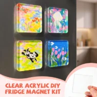 Clear Acrylic DIY Fridge Magnet Kit