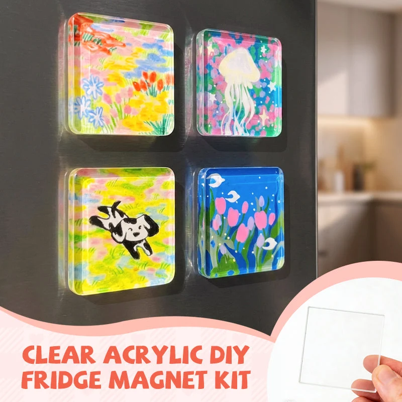 Clear Acrylic DIY Fridge Magnet Kit