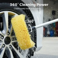 🚗 Extendable Car Wash Brush – 60" Long Handle, 360° Clean! ✨ Reach higher, scrub smarter – gentle on paint, tough on dirt! 🧼💦 - Image 4
