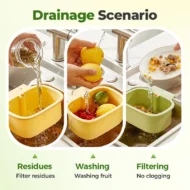 2-in-1 Hanging Sink Strainer Basket - Image 9