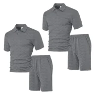💞50K+ SOLD!💥🩳Men's Diamond Print 2-Piece Set – Ready in seconds! Soft, breathable top with easy shorts. No fuss, just style. Perfect for garden BBQs or coffee dates. - Image 2
