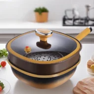 ⏳Time-limited Special⏰12in Titanium Alloy Non-Stick Pot with Lid - Image 12