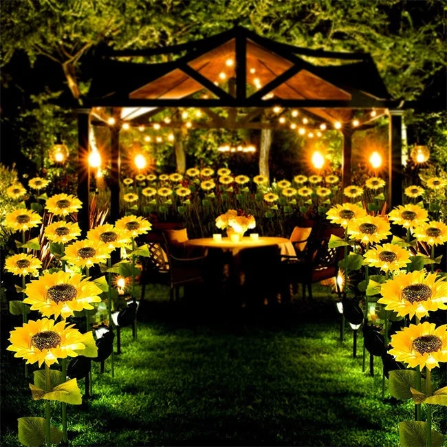 🌻46% OFF FLASH SALE ! Sunflower Solar Lights – Glowing Decor for Garden ✨🌿【Hurry Up】