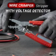 Wire Crimper Stripper with Voltage Detector