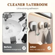 📢📢Buy 1 get 1 free !! ⏰Seamless and flexible✨ Pull to hang—no drilling required!🎈 Super-strong suction cup hooks—use them anywhere! - Image 3