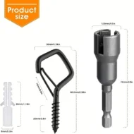 🛠️50% OFF NOW! 🔒 20Pcs Square Snap Clips Hooks – Secure Lock, Versatile & Durable for Bonsai, Lights & Decor ✨ - Image 5