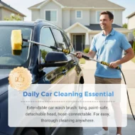 🚗 Extendable Car Wash Brush – 60" Long Handle, 360° Clean! ✨ Reach higher, scrub smarter – gentle on paint, tough on dirt! 🧼💦 - Image 9