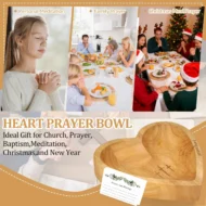 💖🎁2026 Mother's Day Gifts 50% Off--🎁Heart-shaped wooden bowl for prayer - Image 8