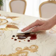 Waterproof Gold Rose Tablecloth - Image 6
