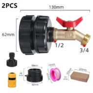 IBC Tote Tank Adapter with Brass Ball Valve - Image 20