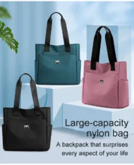 Large Capacity Waterproof Multi Pocket Nylon Shoulder Bag - Image 10