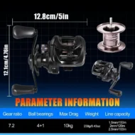 🌞Kick Off Spring With 50% Off!🎣DC Baitcasting Reel - Digital Brake System (Say Goodbye to Backlash!) - 7.2:1 High Speed - For Predatory Fishing in Freshwater & Saltwater - Image 3