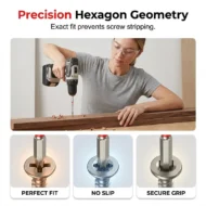 Heavy-Duty Pagoda Hex Bits Set - Image 5