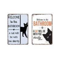 Cute Cat Bathroom Decor Sign - Image 18