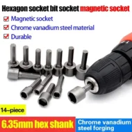 14-Piece Socket Wrench Set – Powerful hex grip, fits all common sizes. DIY repairs, save on garage costs. A must-have! 🛠️💰