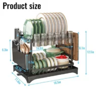 🔥 40% OFF🍽️2-Tier Dish Drying Rack with Drainboard - Image 9
