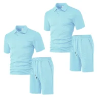 💞50K+ SOLD!💥🩳Men's Diamond Print 2-Piece Set – Ready in seconds! Soft, breathable top with easy shorts. No fuss, just style. Perfect for garden BBQs or coffee dates. - Image 4