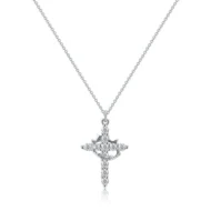 👑✝️Simple Crown & Cross Pendant Choker Necklace - Image 8