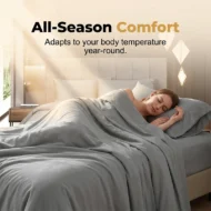 Breathable Solid Color Cooling Bed Sheet Set - Image 8