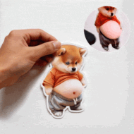 💞50K+ SOLD! 🔥🔥50% OFF!🎁🎁3D Cute Shiba Inu Self-Adhesive Door Stopper & Stress Ball - Image 7