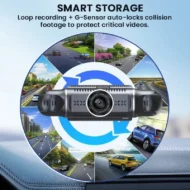 4-Lens HD Night Vision Dash Cam - Image 2