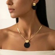 💎 50% OFF NOW! ✨ Modern Chic Necklace & Earring Set – Gold finish, geometric design & lightweight – perfect for daily elegance or gifting 💫 - Image 8
