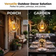 Realistic Flame Solar Hanging Lantern - Image 7