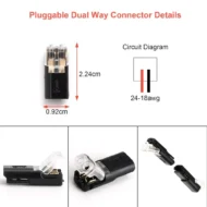 Double-wire Plug-in Connector With Locking Buckle - Image 2