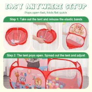 Foldable Children Ball Pool with Basketball Hoop - Image 12