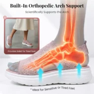 ⏳LAST DAY SALE ONLY ￡12.99!!💐 Women's Breathable Knit Platform Sandals – Air-permeable knit upper, cushioned sole & lightweight comfy summer footwear ✨ - Image 9