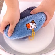 Washable Universal Soft Warm Knitted Toilet Seat Cover with Handle - Image 4