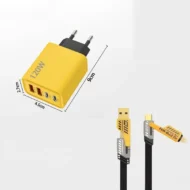 120W 4-Port Fast Charger Block - Image 28