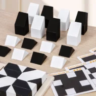 Creative Black & White Block Puzzles Set for Kids - Image 2