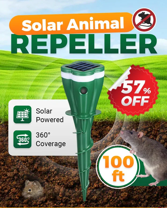 Hot Sale 50% OFF☘️Solar Powered Waterproof Animal Repellent