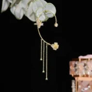 💕Simple ear clips with butterfly and flower motifs & tassels🌸🦋 - Image 10